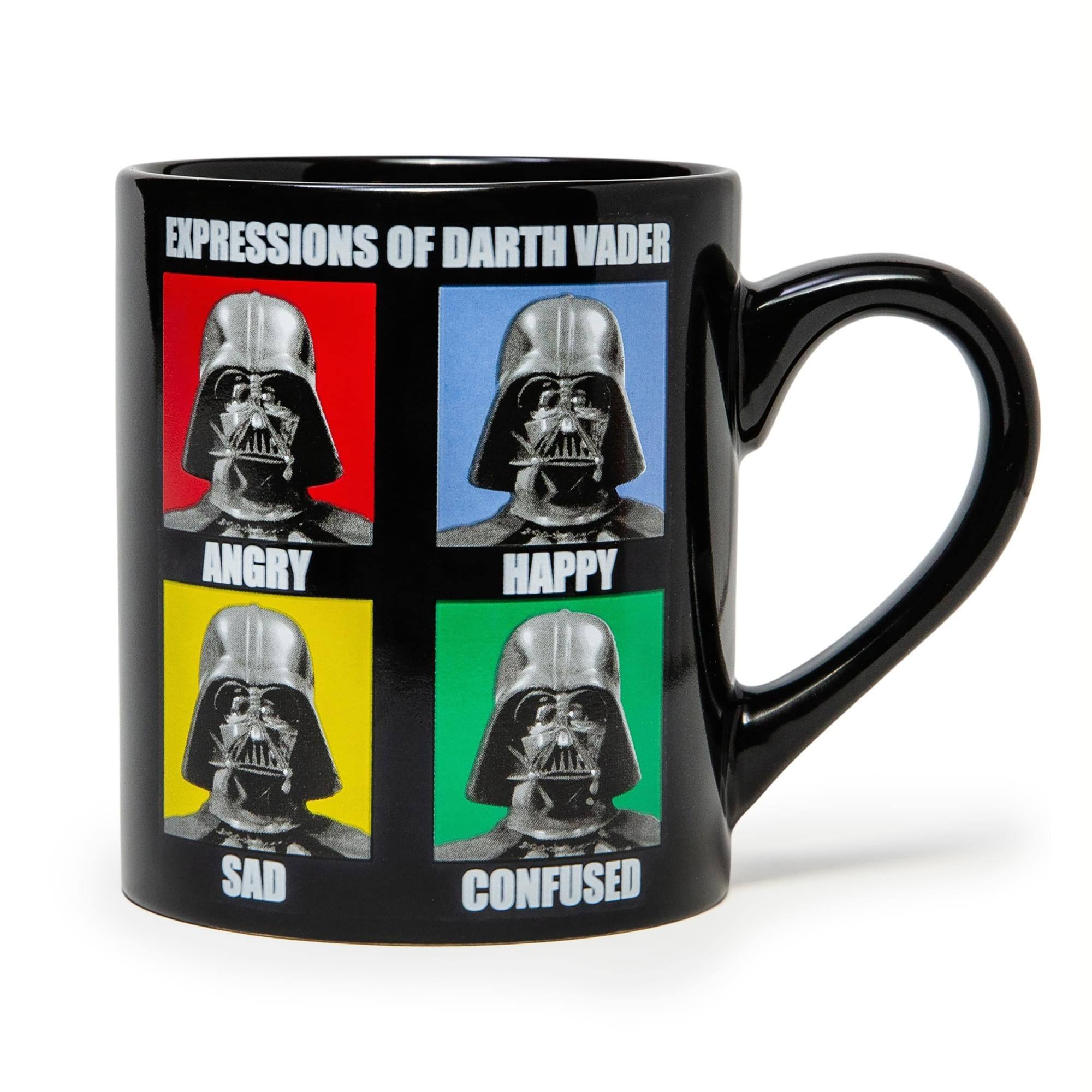 EXPRESSIONS OF DARTH VADER

ANGRY  
HAPPY  
SAD  
CONFUSED