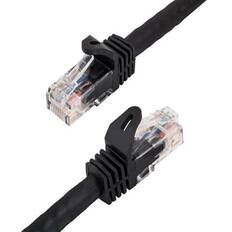 Front. Sanoxy - SANOXY Cables and Adapters; 2ft Cat6a 600 MHz UTP Snagless Ethernet Network Patch Cable, Black - Black.