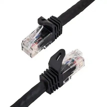 Front. Sanoxy - SANOXY Cables and Adapters; 2ft Cat6a 600 MHz UTP Snagless Ethernet Network Patch Cable, Black - Black.