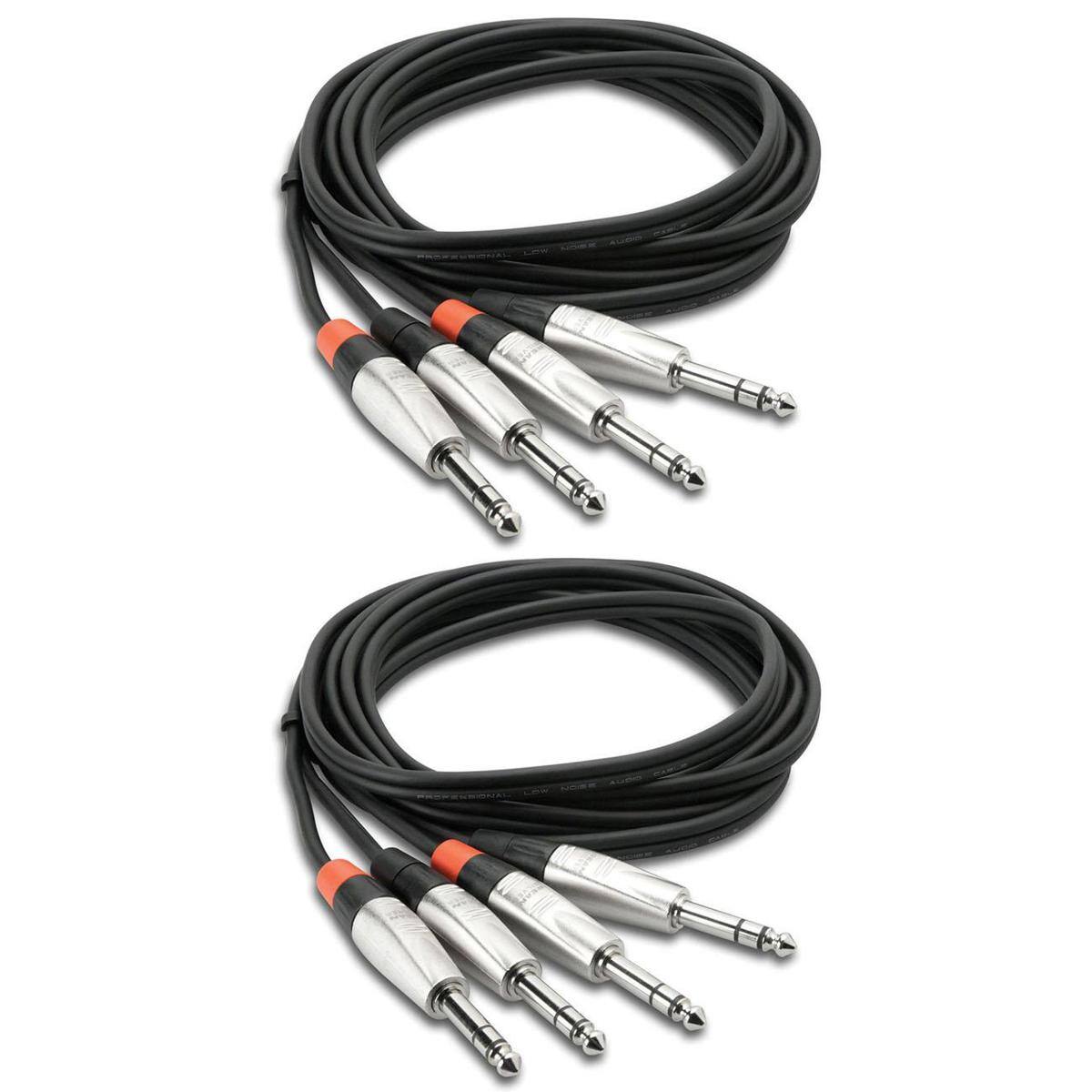 Hosa Technology 2 Pack 20' Pro Stereo Interconnect, Dual 1/4