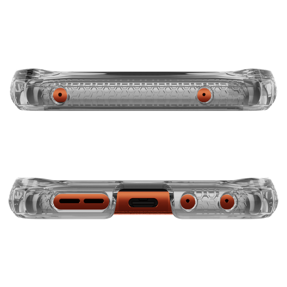 Alt View 2. Itskins - ITSKINS Hybrid_R // Clear Case for Motorola Razr (2024) - Black / Transparent - Black.
