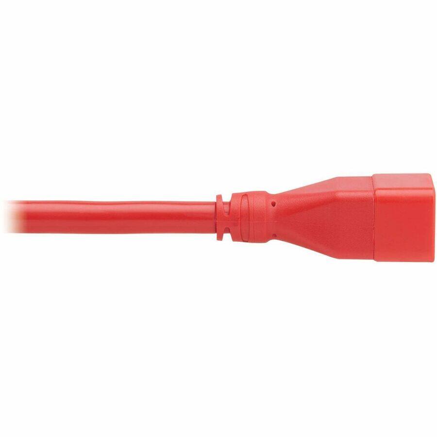 Alt View 6. Tripp Lite - Eaton Tripp Lite Series Power Extension Cord, C20 to C19 - Heavy-Duty, 20A, 250V, 12 AWG, 6 ft. (1.8 m), Red - For - Red.