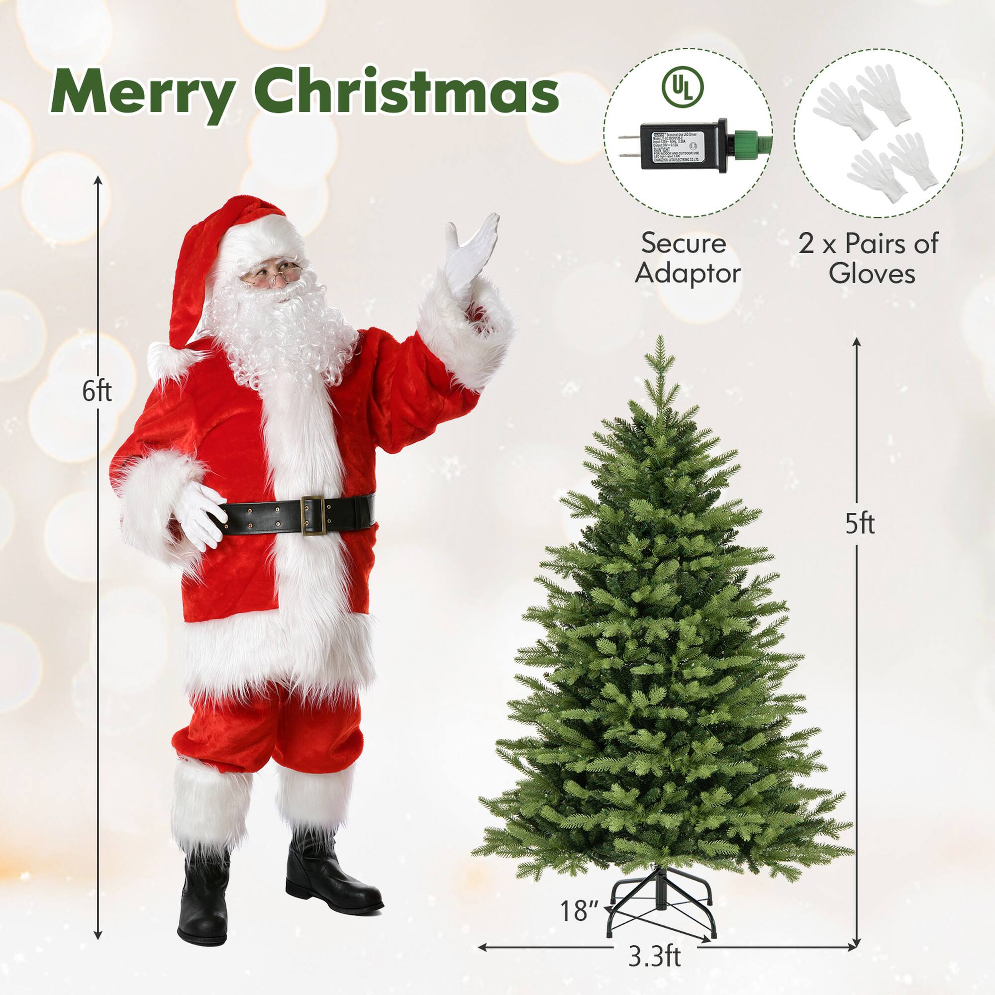 Merry Christmas

Secure Adaptor

2 x Pairs of Gloves

6ft

5ft

18"

3.3ft