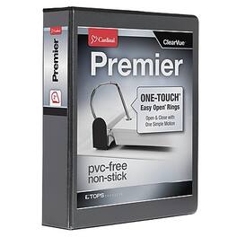 Cardinal - Premier Heavy Duty 2" 3-Ring View Binders, D-Ring - Black