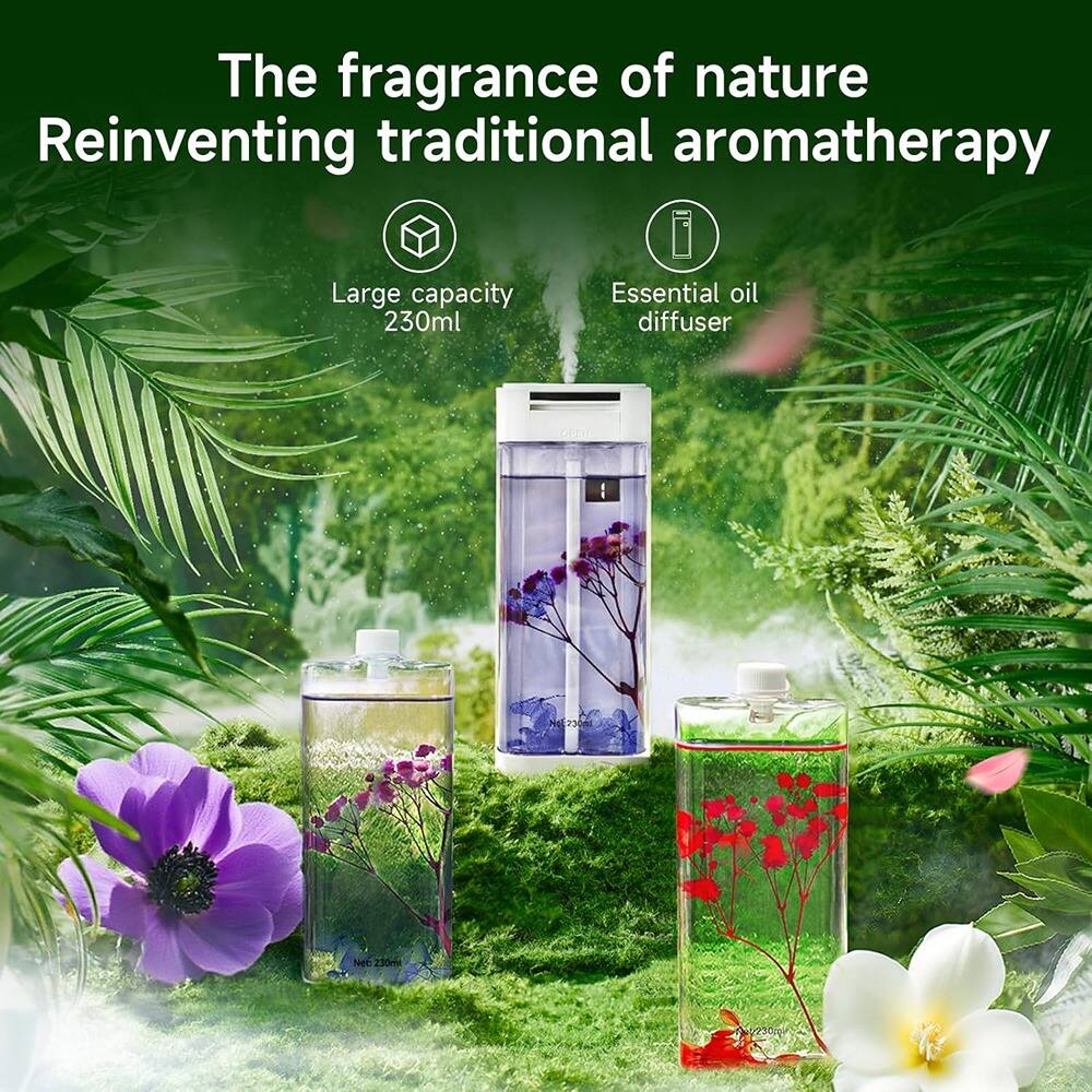 The fragrance of nature  
Reinventing traditional aromatherapy  

Large capacity 230ml  
Essential oil diffuser  

Net 250ml