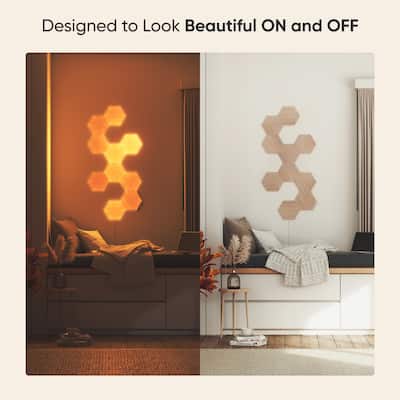 Nanoleaf Elements Hexagons Smarter Kit (7 Panels) Wood Look NL52-K Nanoleaf Elements Hexagons Smarter Kit (7 Panels) Wood Look NL52-K