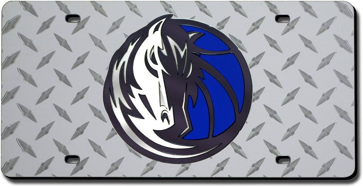 Alt View 1. Rico Industries - Dallas Mavericks Basketball Laser Cut Diamond License Plate - Multi.