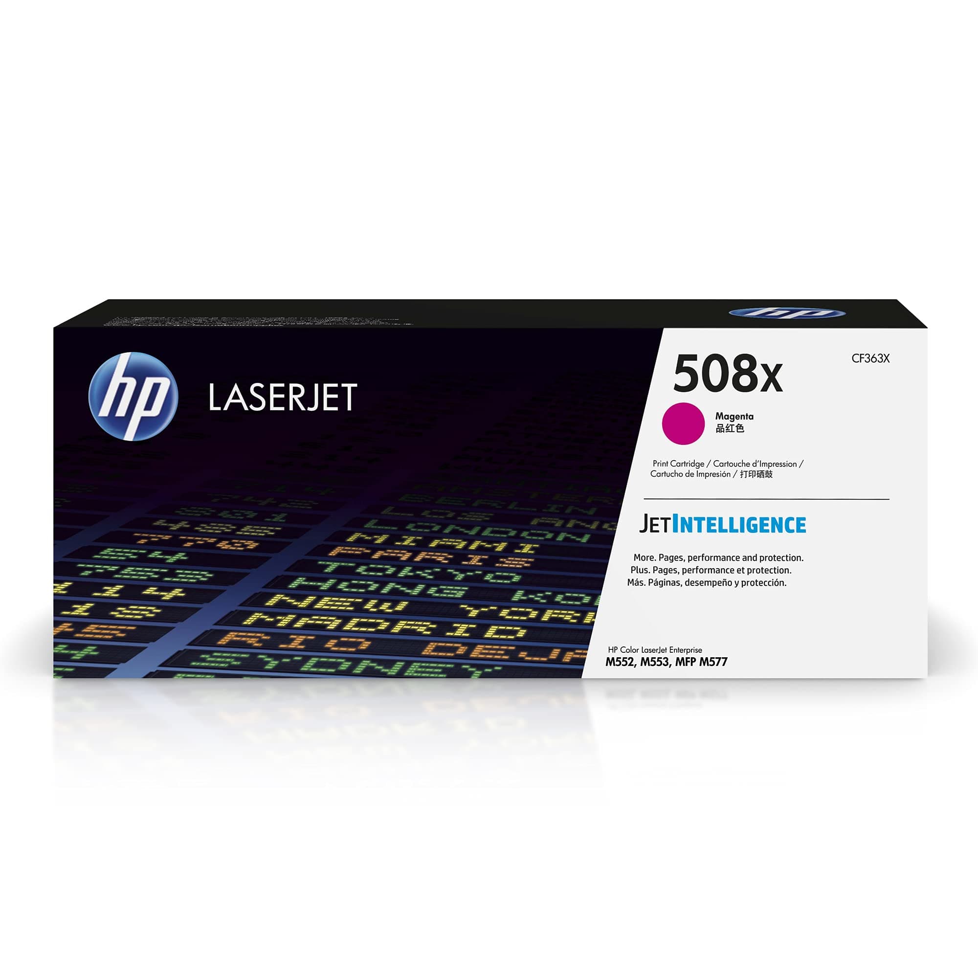 508X Magenta High-yield Toner Cartridge for HP Printers | Works with Color LaserJet Enterprise M552, M553; Color Lase