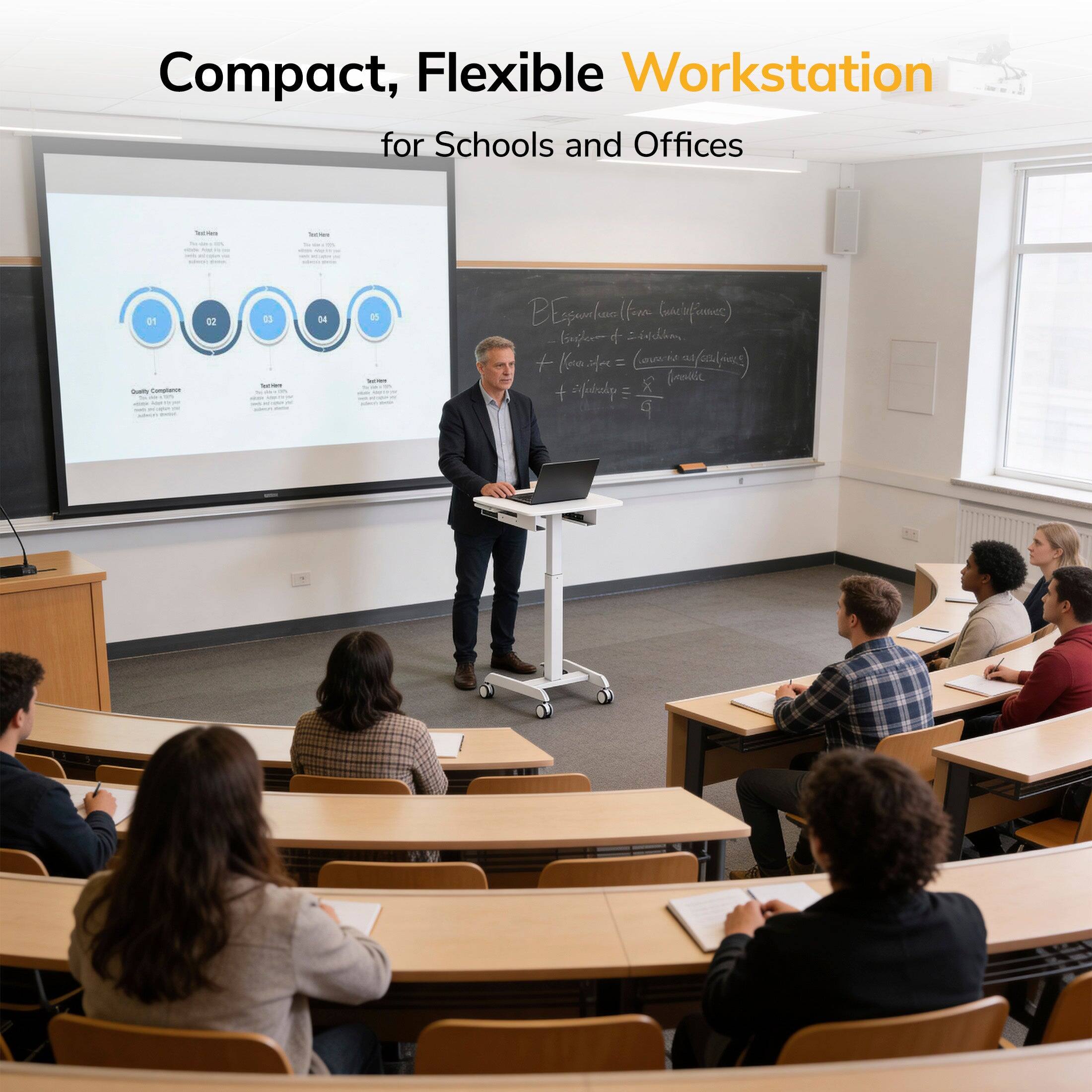 Compact, Flexible Workstation for Schools and Offices