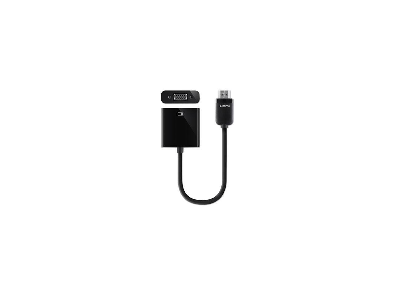 Alt View 4. Belkin - F2CD058 5 in. HDMI to VGA + 3.5 mm Audio Adapter - Black - Black.