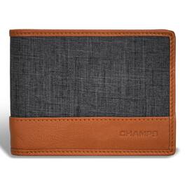 Champs - Denim Collection Leather Top Wing Wallet - TanBlack