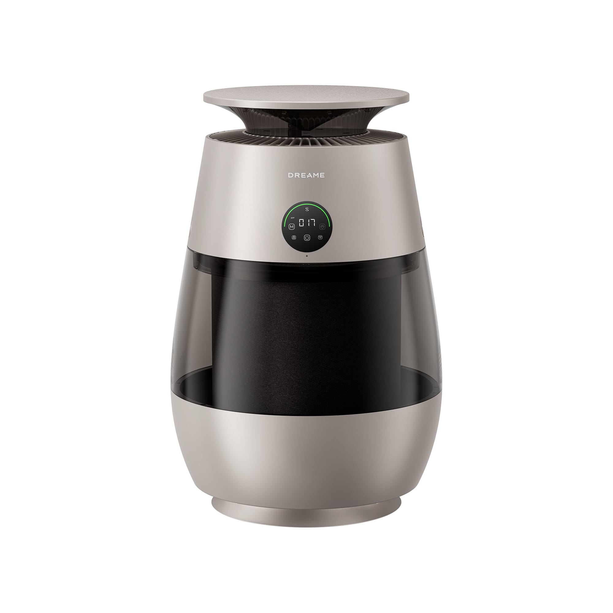 Dreame - Pet Air Purifier AP10 Bundle, Smart Air Cleaner with 360° Visual Collection of Cat Hair, One more filter - Gold