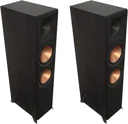 Front. Klipsch - Klipsch Reference Premiere RP-8000F II 2.0 Dual Floorstanding Speaker Pair in Ebony - Ebony.