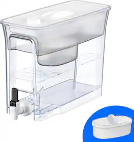 FINEAK - Waterdrop 35-Cup Slim Water Filter Dispenser-Long-Life Filtration - White