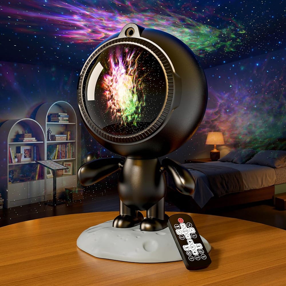 ACJPR - Astronaut Galaxy Projector – Bluetooth Speaker, Remote, White Noise, Adjustable