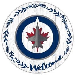 Fan Creations - Winnipeg Jets 12" Welcome Circle Sign - Multicolor