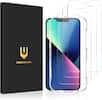 Front. UNBREAKcable - 3-Pack Screen Protector Tempered Glass for iPhone 13 mini - Clear.