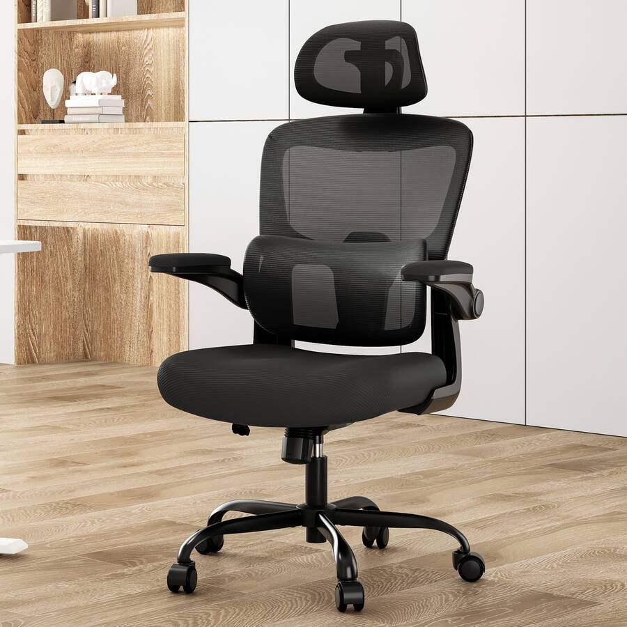 GOODSILO Ergonomic High Back Office Chair with Adjustable Lumbar ...
