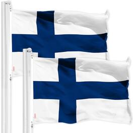 G128 - Finland Flag 3x5 ft 2-Pack, 100D Polyester - Assorted Colors