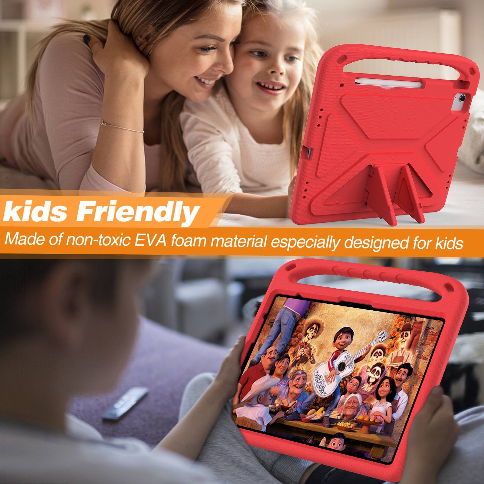 kids Friendly  
Made of non-toxic EVA foam material especially designed for kids