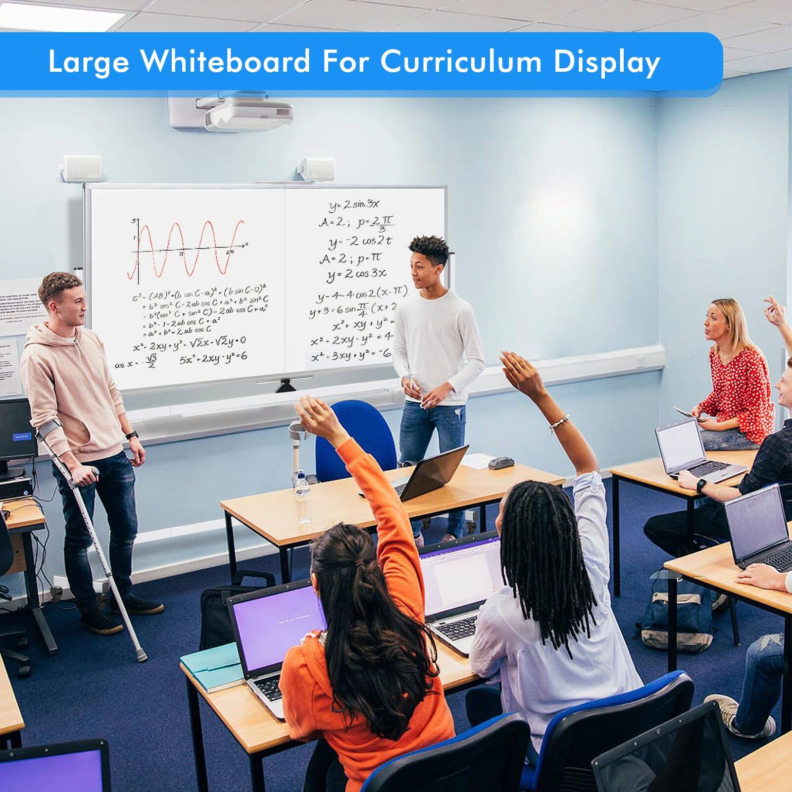 Large Whiteboard For Curriculum Display

y = 2 sin 3x

A = 2; p = 2π/3

y = 2 cos 3x

A = 2; p = π

y = 4 cos 2(x - π/4)

y = 3 sin π/4 (x + 2)

x² - 2xy - y² = 6

5x² + 2xy - y² = 6

x² - 3xy - y² = -6