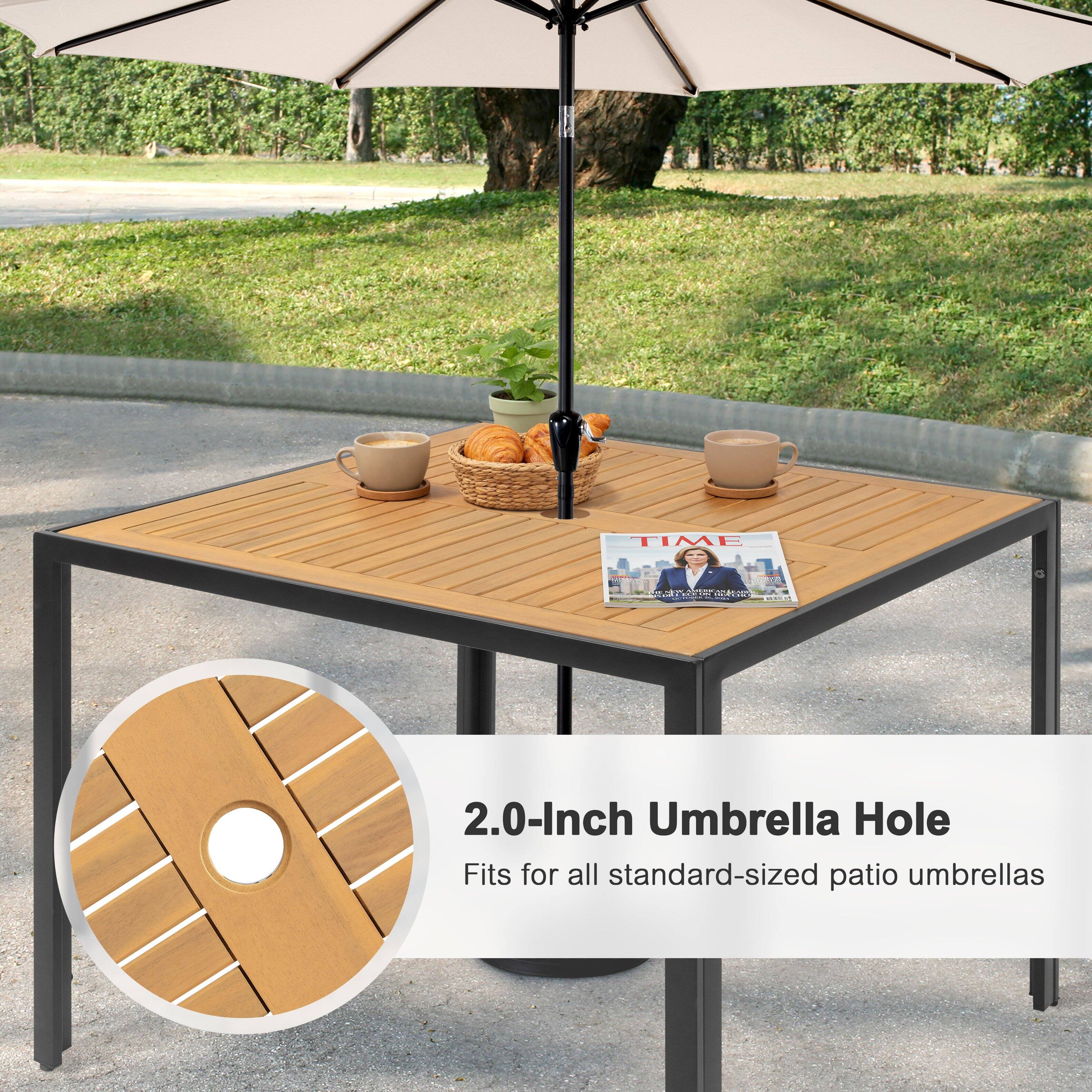 TIME 2.0-Inch Umbrella Hole Fits for all standard-sized patio umbrellas