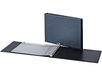 Front. Cardinal - 1" 7-Ring Business Check Binder, D-Ring - Black.