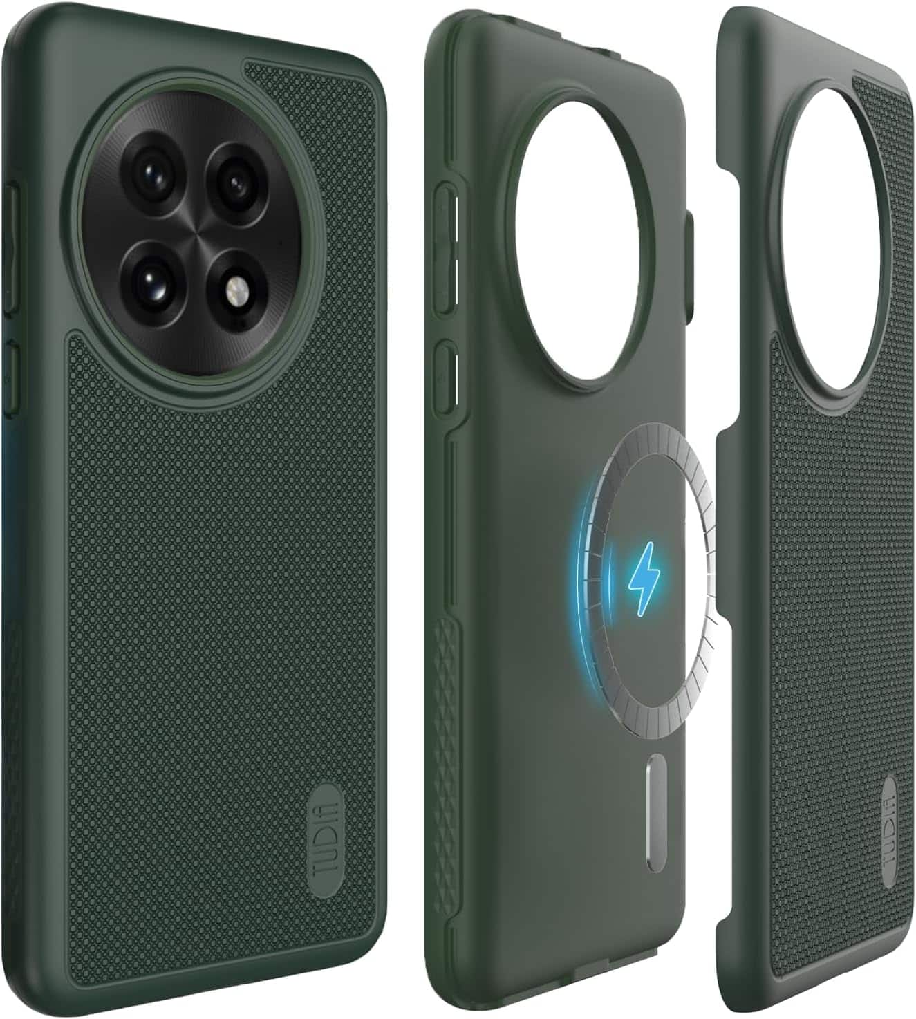 TUDIA - MergeGrip for OnePlus 13 Case 5G 2025 Magsafe Compatible - Pine Green - Magnetic Pine Green