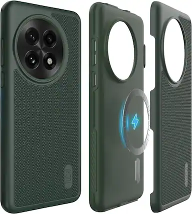 Front. TUDIA - TUDIA MergeGrip for OnePlus 13 Case 5G 2025 Magsafe Compatible - Pine Green - Magnetic Pine Green.