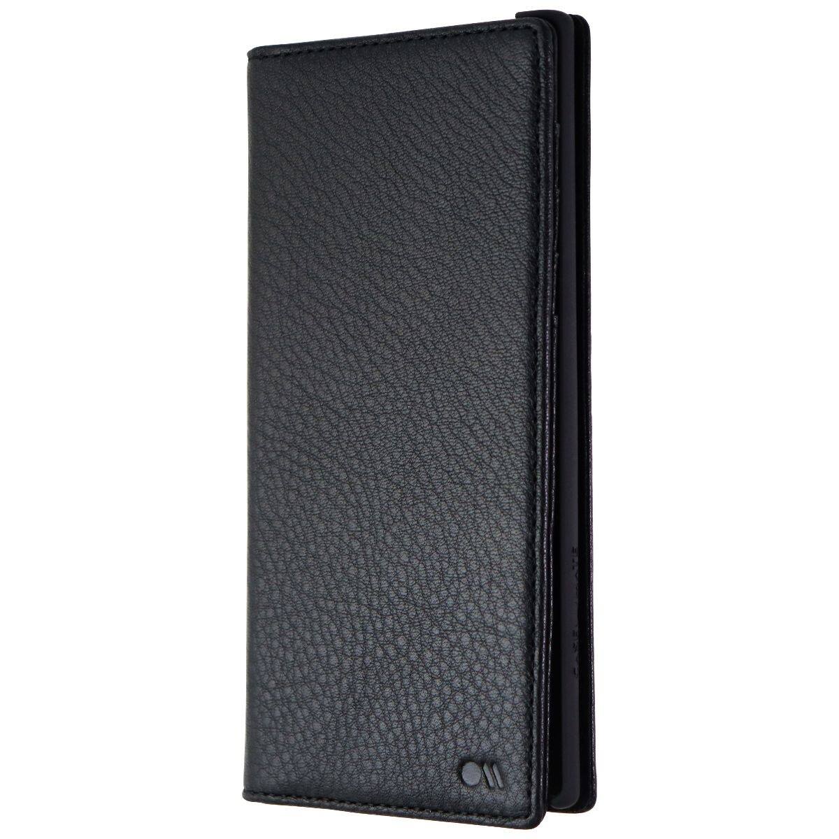 Front. Case-Mate - Case-Mate Genuine Leather Wallet Folio Case for Samsung Galaxy Note10 - Black - Black.
