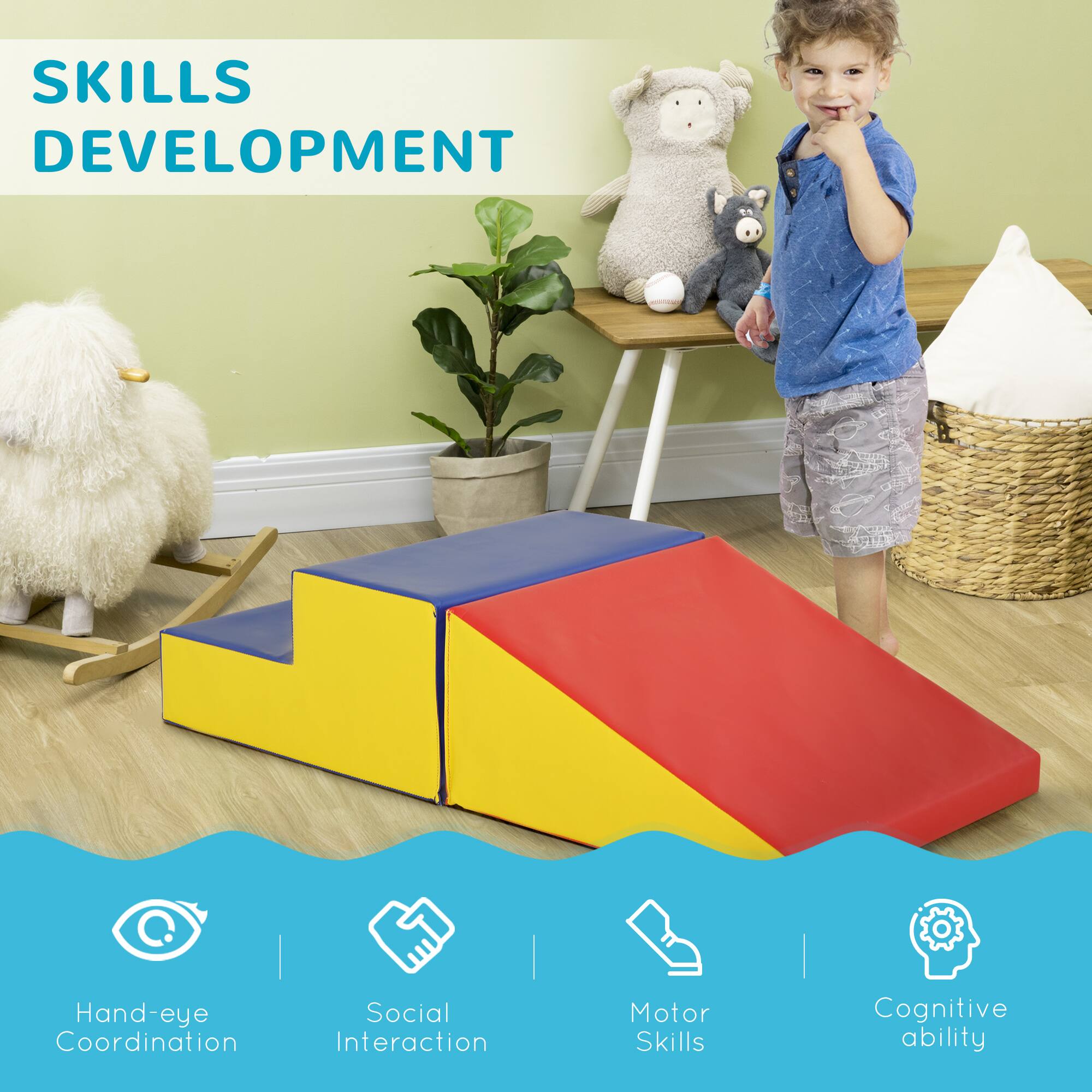 SKILLS DEVELOPMENT

- Hand-eye Coordination
- Social Interaction
- Motor Skills
- Cognitive ability