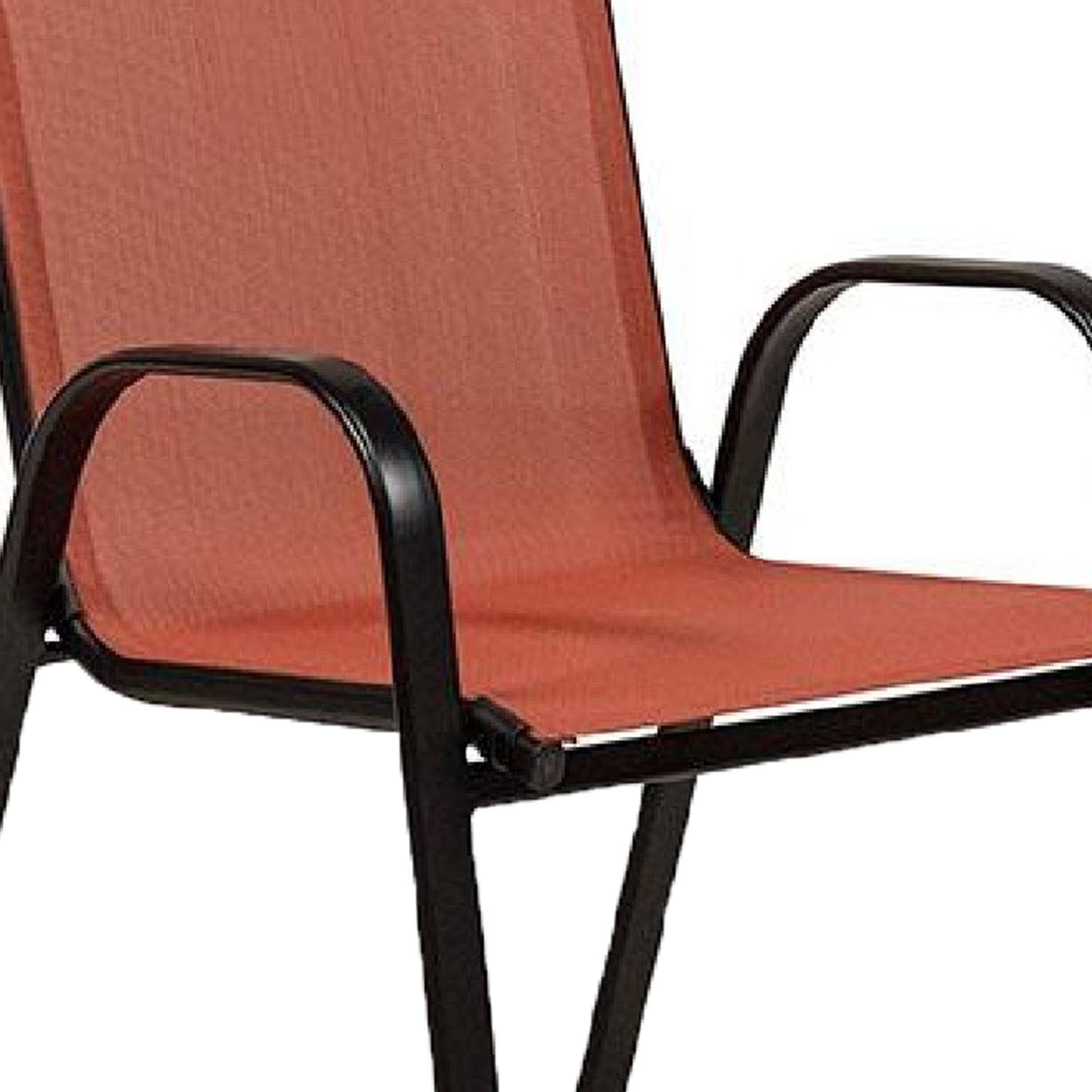 Alt View 1. Manhattan Lane - Feli Outdoor Stacking Chair Set of 2 - Red, Black.