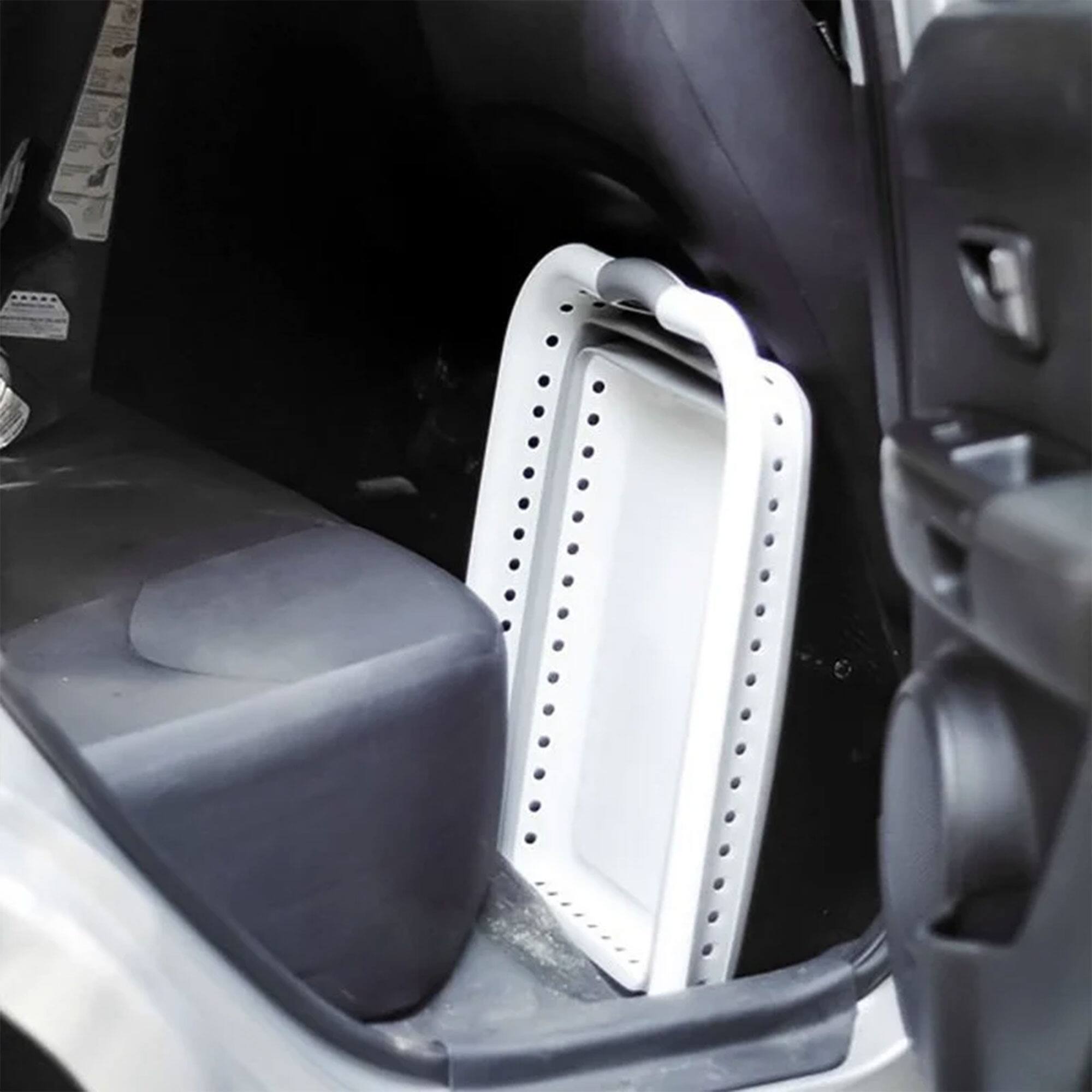 Alt View 2. Camco - Camco Collapsible Laundry Basket, Plastic Bin, Handles for Storage, Large, White - White.