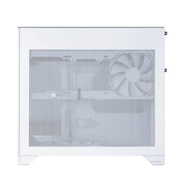 Back. Lian Li - O11 Vision-M O11VMW Dual-chamber Design Pre-installed 140 mm Fan Micro ATX Case - White.