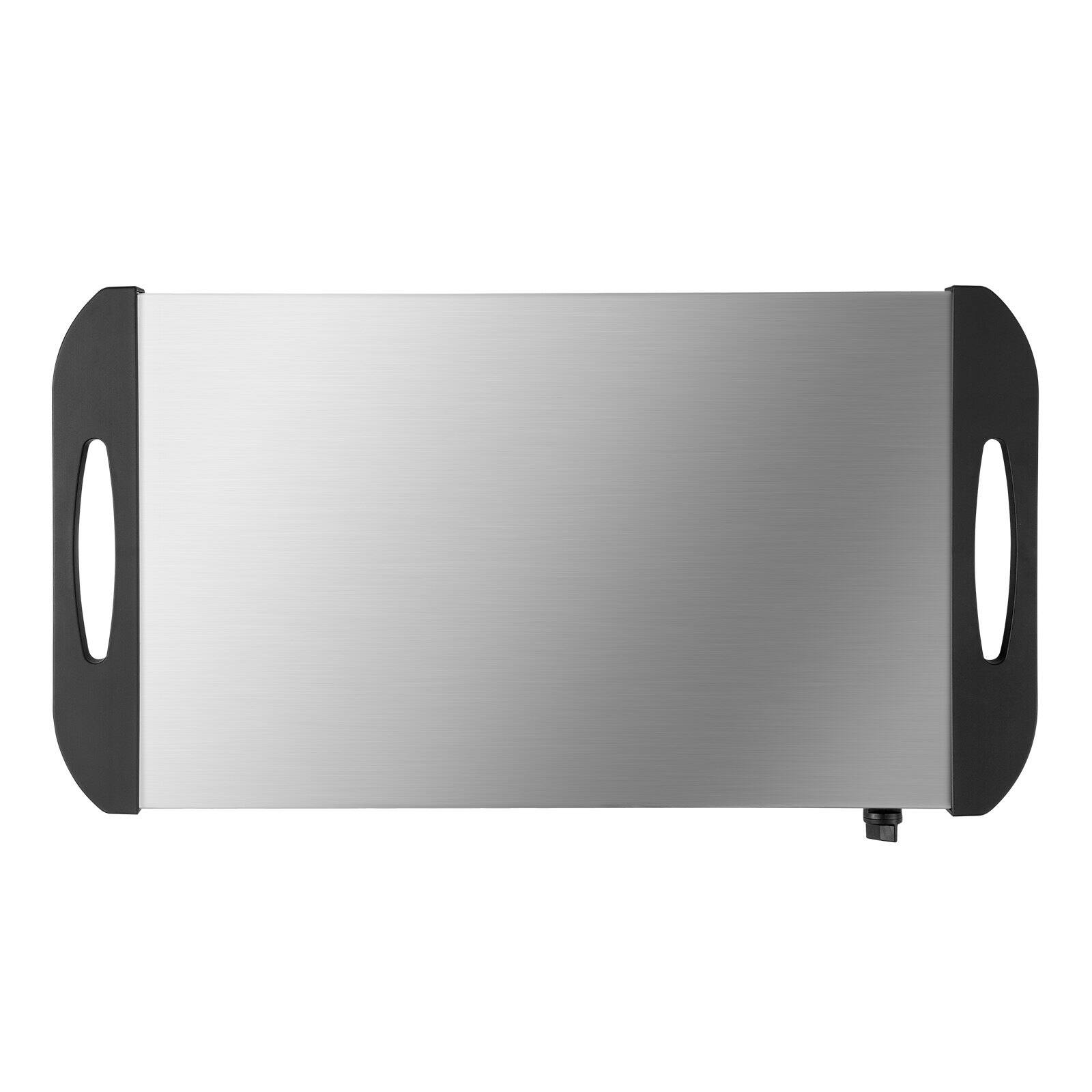 Alt View 7. Glintex - Electric Warming Tray, Stainless Steel Buffet Food Warmer with Adjustable Temperature Control and Heat-Resistant Handles - Silver.