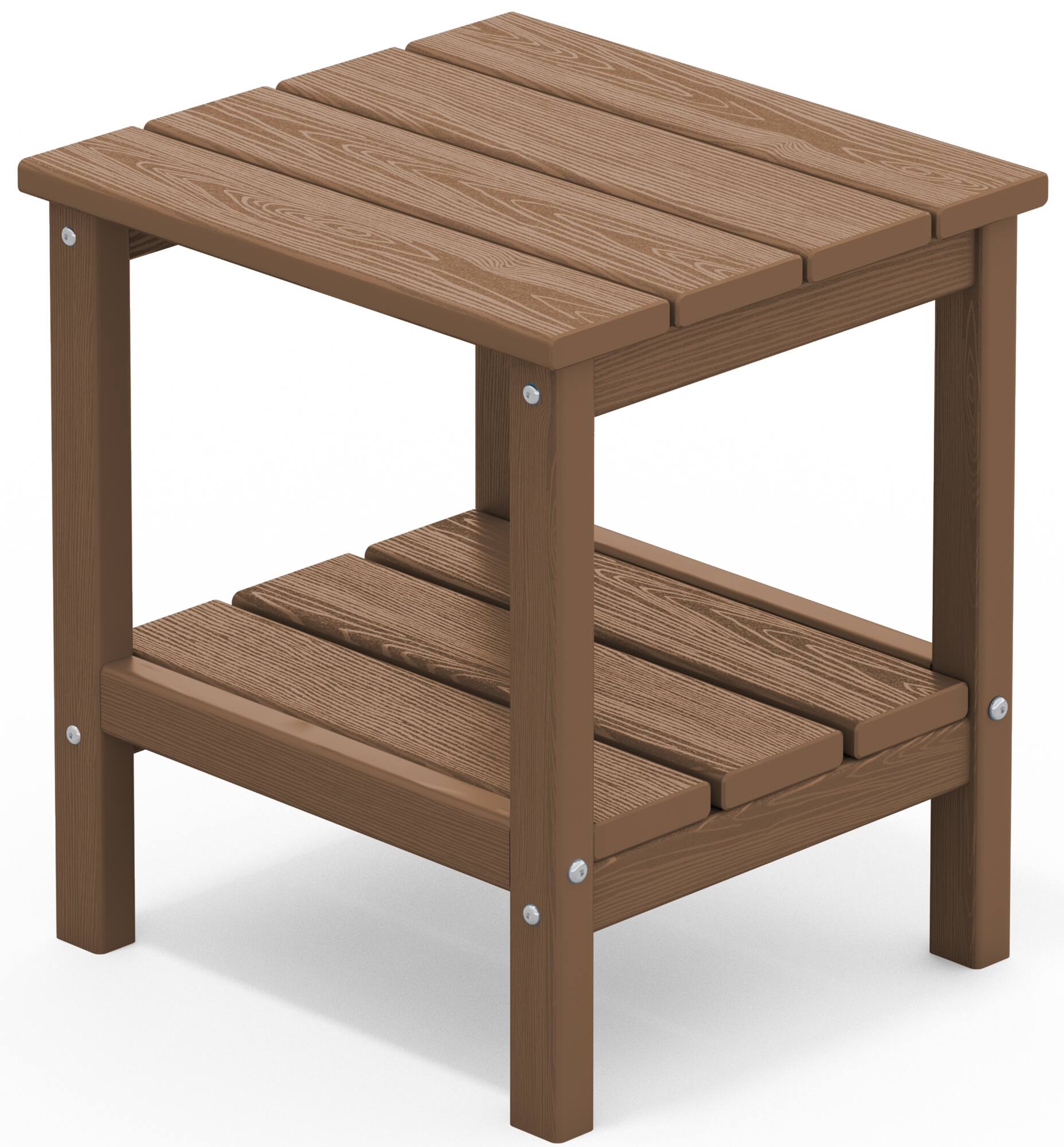 SERWALL HDPE Double Layer Outdoor Side Table, All Weather Adirondack ...