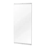LOVMOR - Polished 26 in. W x 60 in. Modern Rectangular Tempered Glass Wall Mirror - Silver - Front_Zoom
