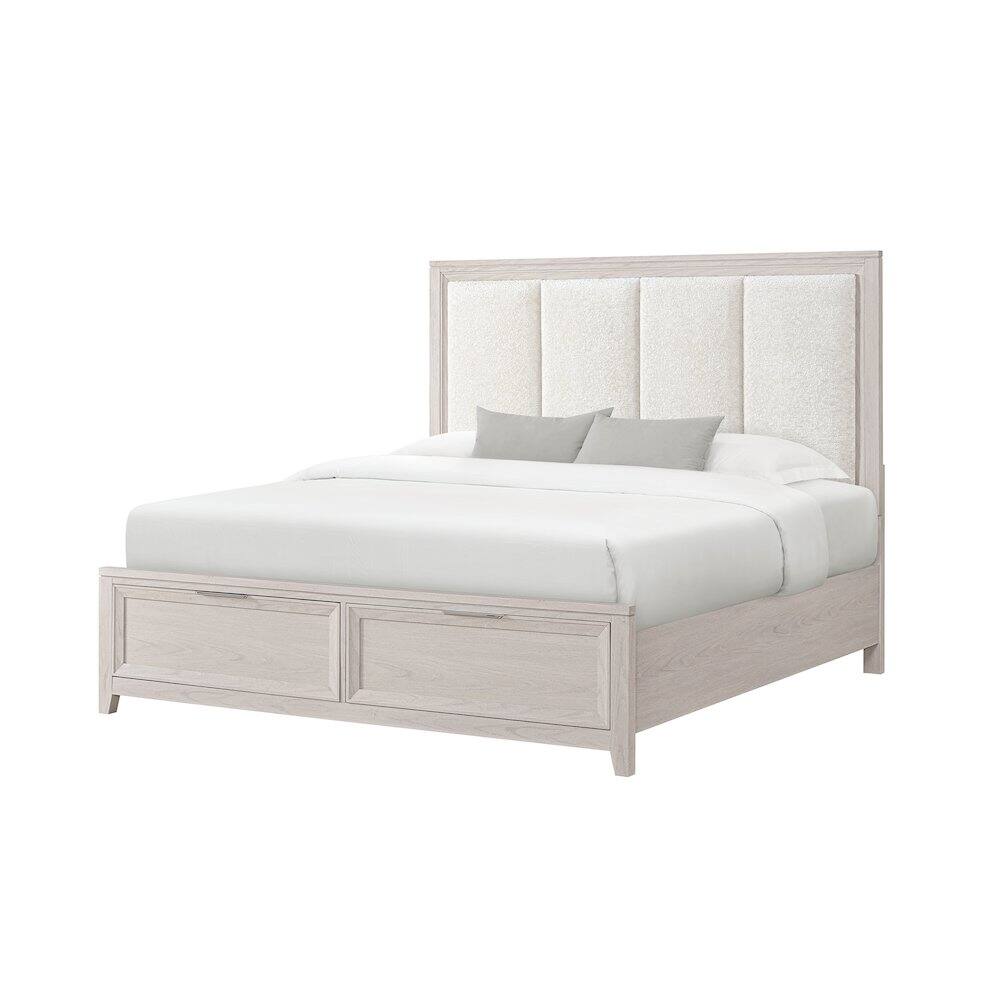 Left. Global Furniture USA - Mariah Beige King Bed - Beige.