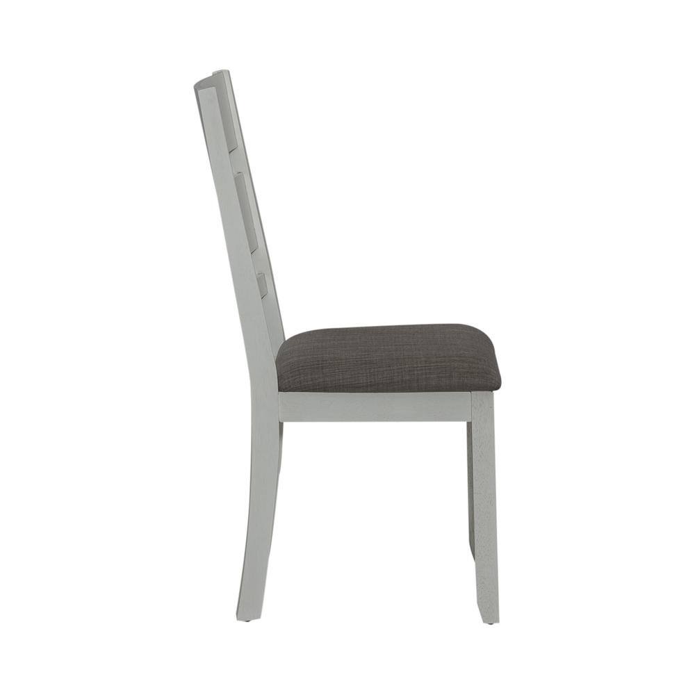 Front. Liberty Furniture Industries - Slat Back Uph Side Chair (RTA) - Set of 2 Transitional White - White.