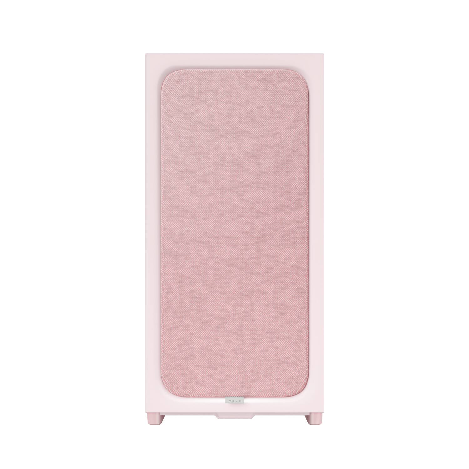 Left. TRYX - TRYX FLOVA Pink Mid-Tower ATX Case with Fabric, Tempered Glass, 360mm Radiator Support, USB Type-C 3.2 Gen 2x2 - Pink.