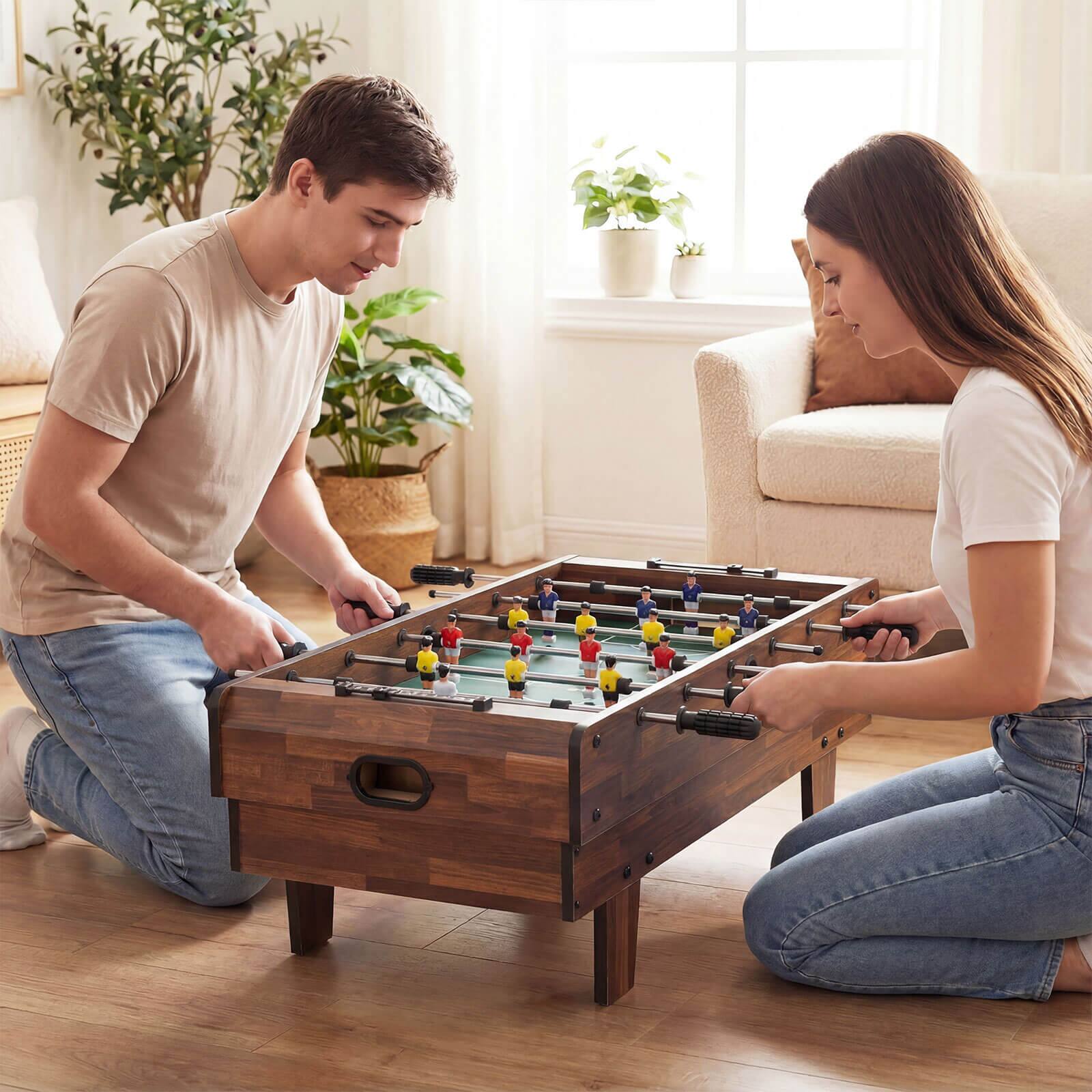 Alt View 1. Costway - Costway 4 in 1 Multi Game Table with Stackable Tabletops of Billiards, Air Hockey, Foosball - Natural.