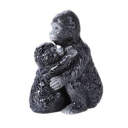 Pacific Trading - Gorilla Mother with Baby Ceramic Salt and Pepper Shaker Set - Black