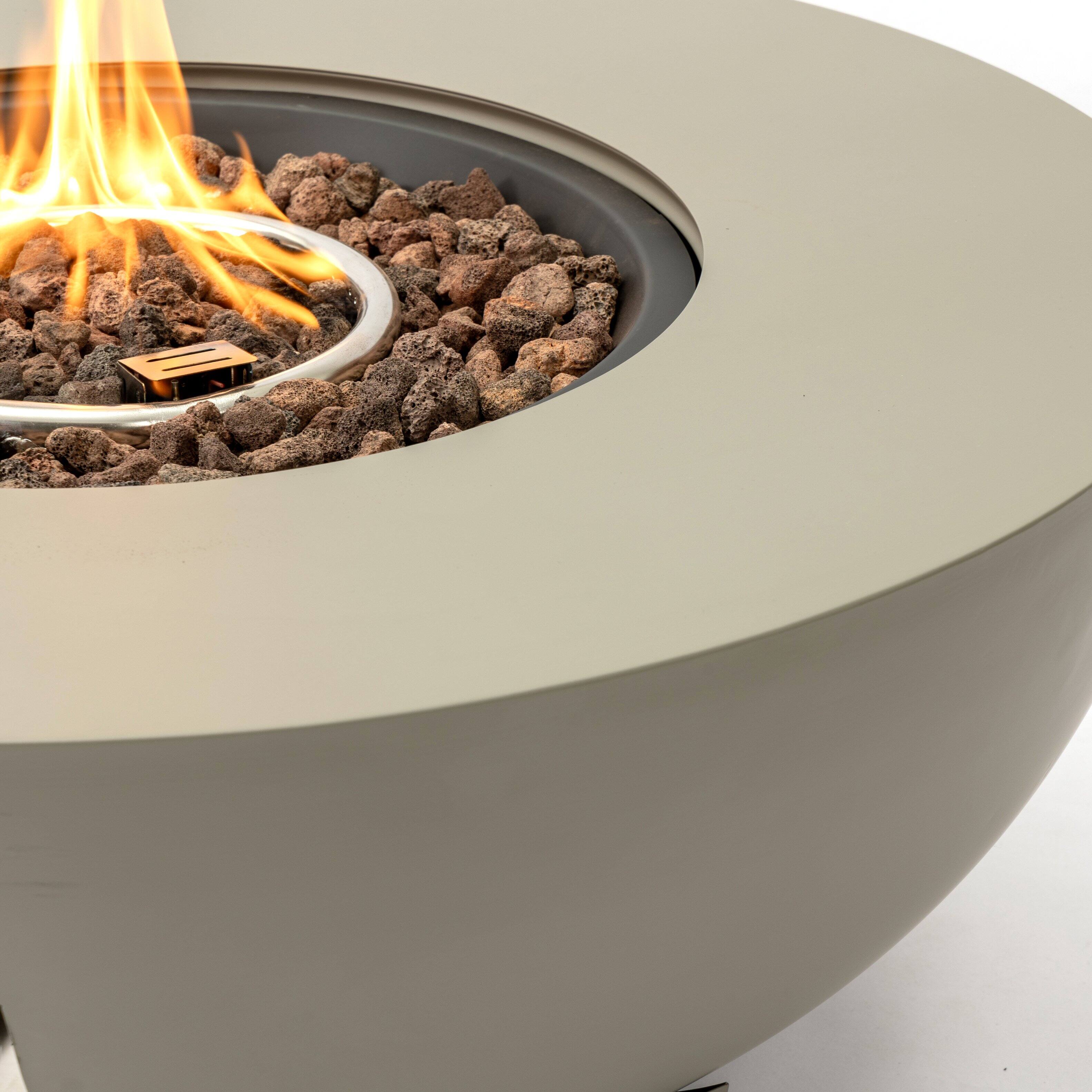 Alt View 7. PexFix - 36" Round Propane Fire Pit Table, 50,000 BTU Outdoor Heater with Push-Button Ignition for Patio - Grey.