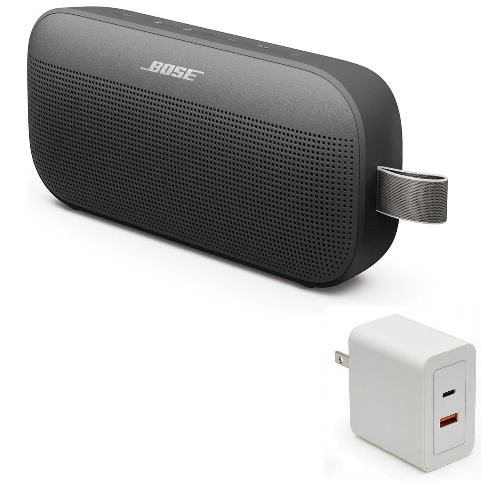 Bundle - Bose - SoundLink Flex Bluetooth Speaker (2nd Gen) with Fast Charger - Portable - Black