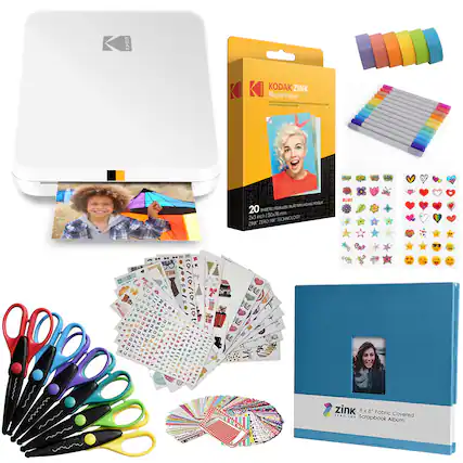 KODAK ZINK Photo Paper - 20 sheets - 2x3 inch - 50x76 ZERO INK TECHNOLOGY - 21/01/2019 - 0300/M - 101/x - Du DE u zink 8x8" Fabric Covered Scrapbook Album