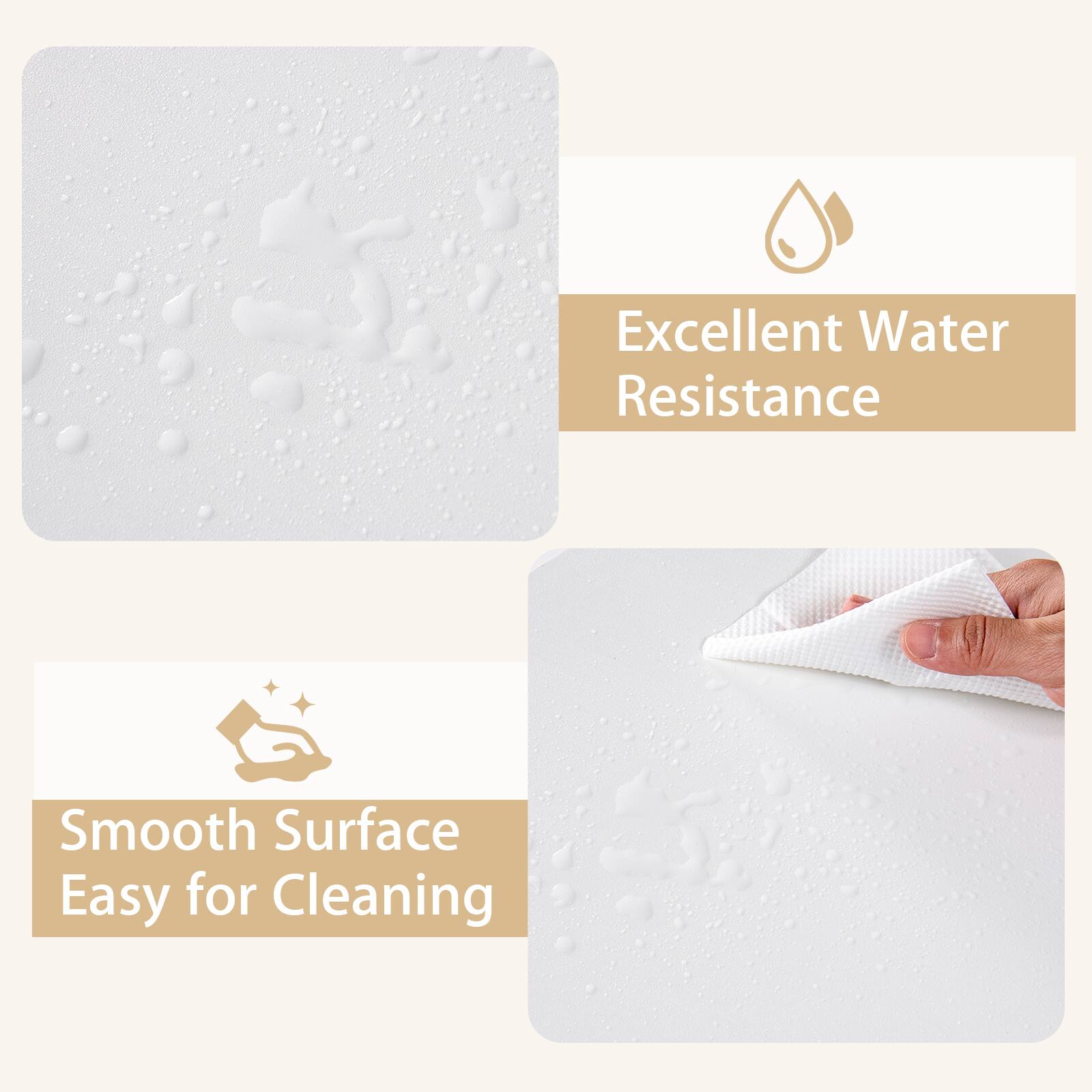 Excellent Water Resistance, Smooth Surface, Easy for Cleaning