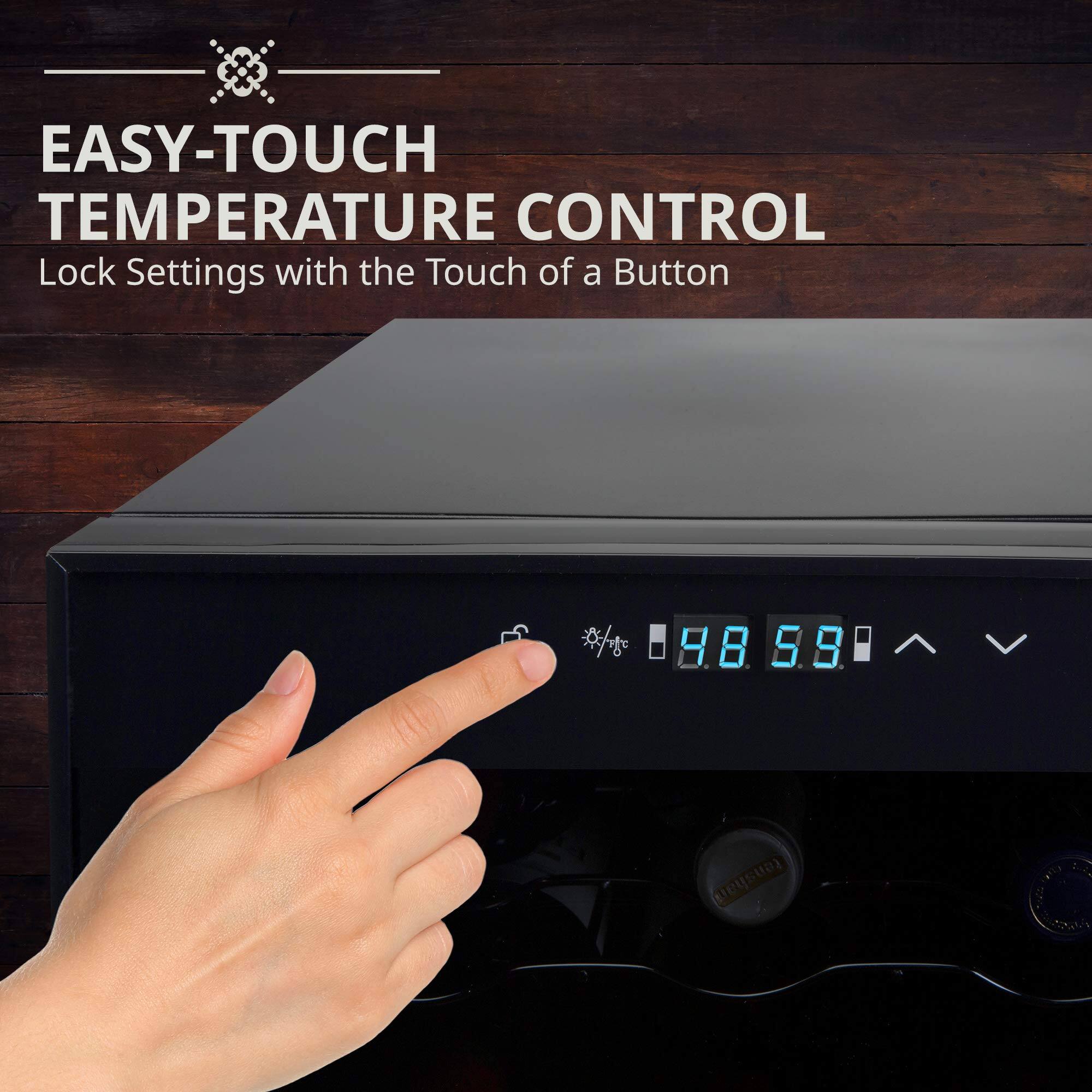 EASY-TOUCH TEMPERATURE CONTROL  
Lock Settings with the Touch of a Button