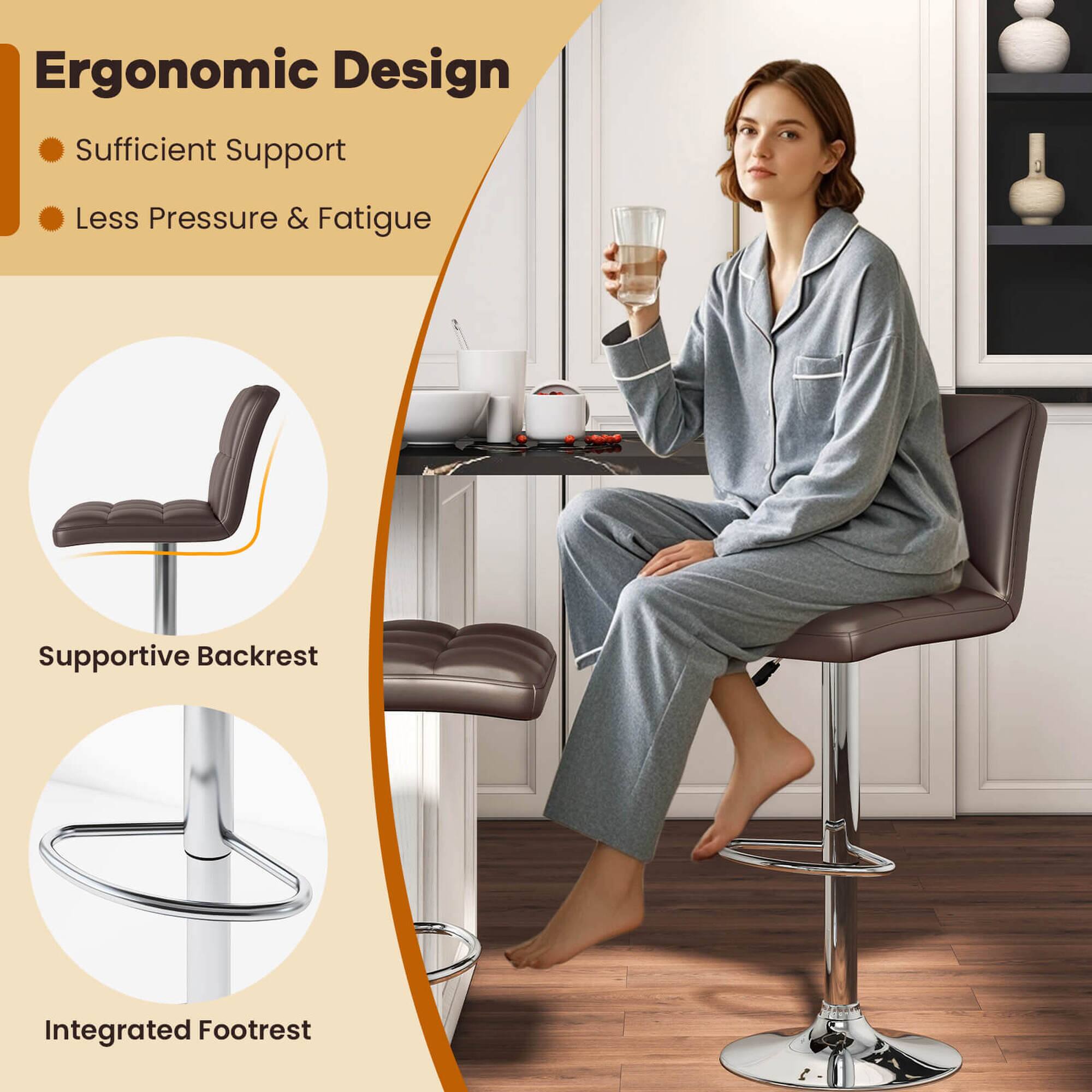 Ergonomic Design: Sufficient Support, Less Pressure & Fatigue, Supportive Backrest, Integrated Footrest.