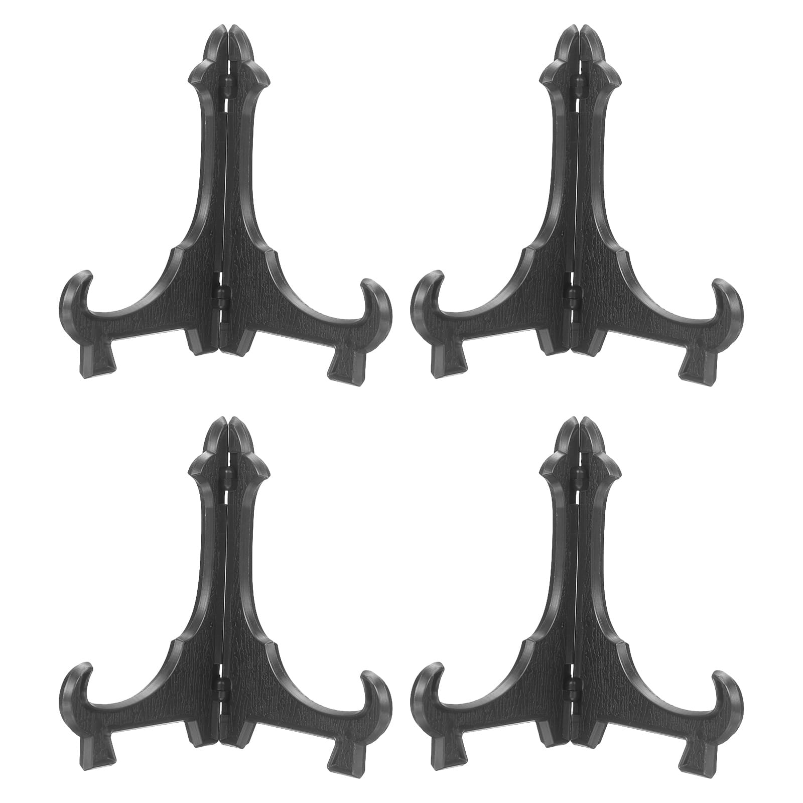 Unique Bargains - 4pcs Acrylic Easels Plate Stands 2.83 Inch Folding Display Holder for Frames Pictures Magazines - Black price history on PriceWatchPro