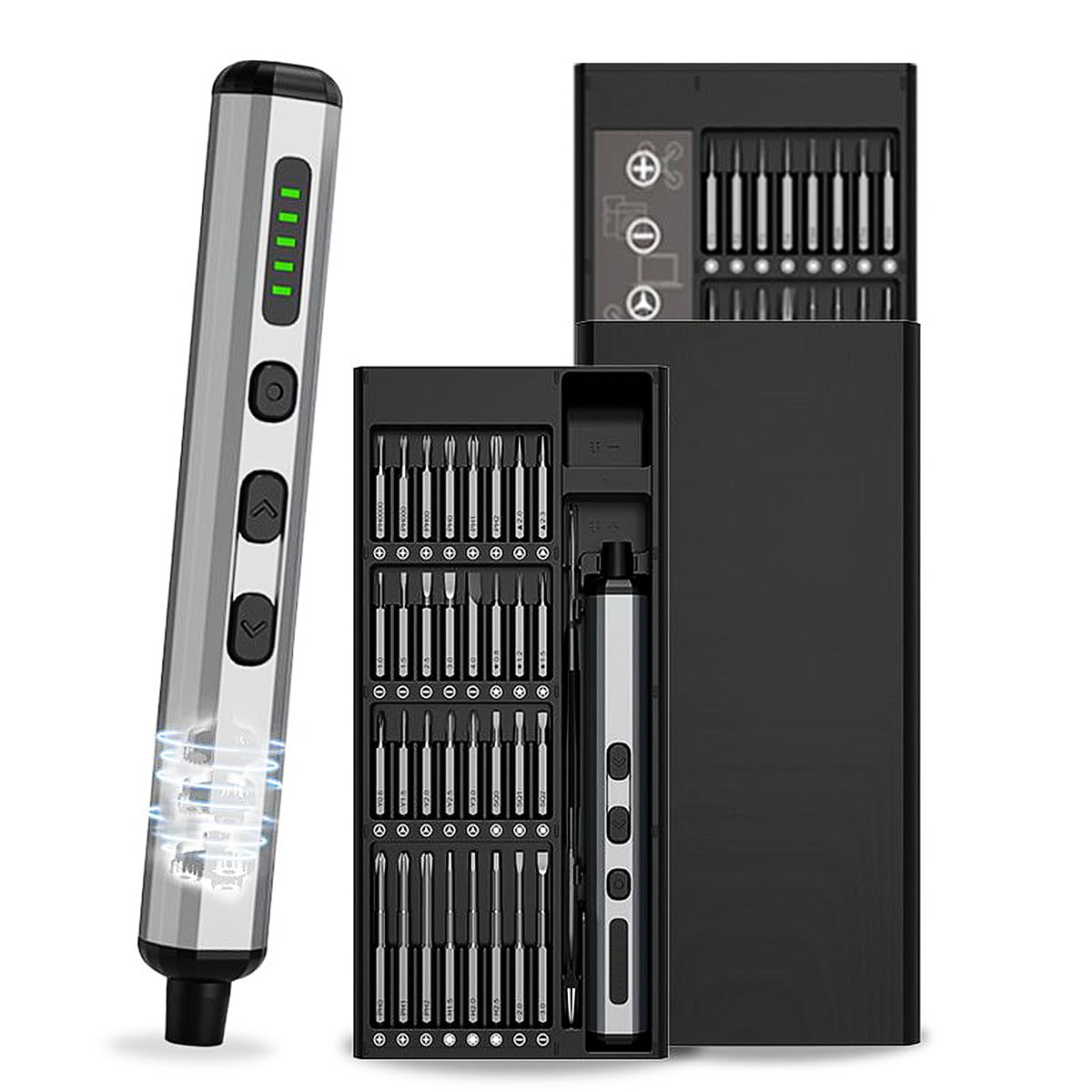 Alt View 4. JETRANSPORT - Mini Electric 3.7v Precision Set Cordless Rechargeable Magnetic Drill Tool Kit For Electronics Computer - Default.